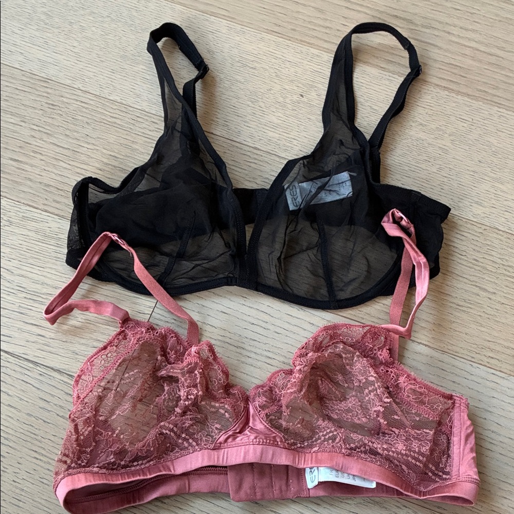 Eres Black and Pink Lace Bras- sz 34C